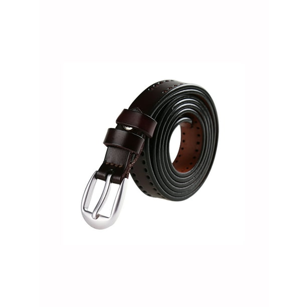 uxcell Women Double Stitched Imitation Leather Pin Buckle Adjustable Belt 1 1/8 uxcell Women Double Stitched Imitation Leather Pin Buckle Adjustable Belt 1 1/8
